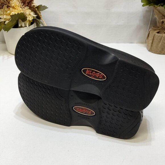 Klogs Springfield Black Slip-On Clogs US 8 Slip-Resistant Sole Orthotic-Friendly - Picture 9 of 10